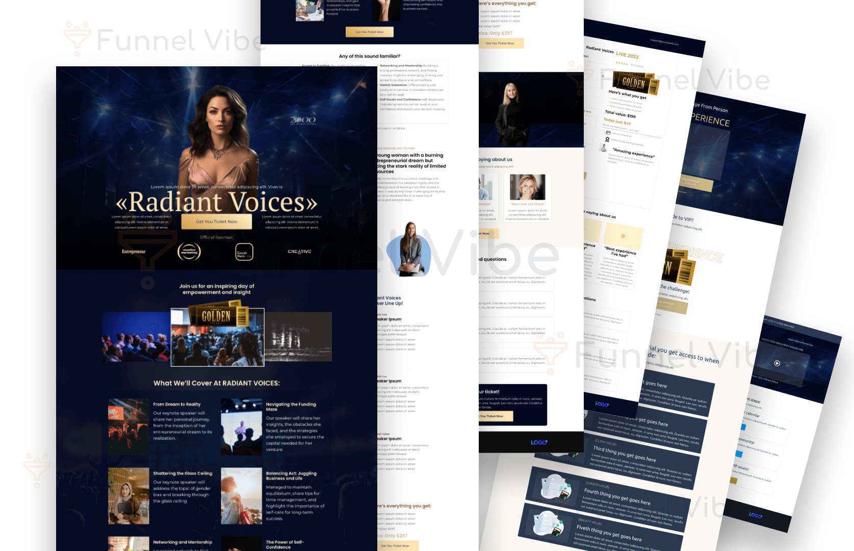Radiant Voices Event Ticket Sales Page Funnel For Systeme.io